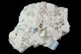 Aquamarine Crystals and Quartz in Albite Crystal Matrix- Pakistan #111356-2